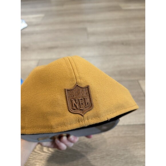 Dallas Cowboys NFL New Era 59Fifty Tan/Brown leather bill Cap Hat Size 7 1/4 - Picture 3 of 6
